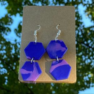 Polymer clay earrings.
